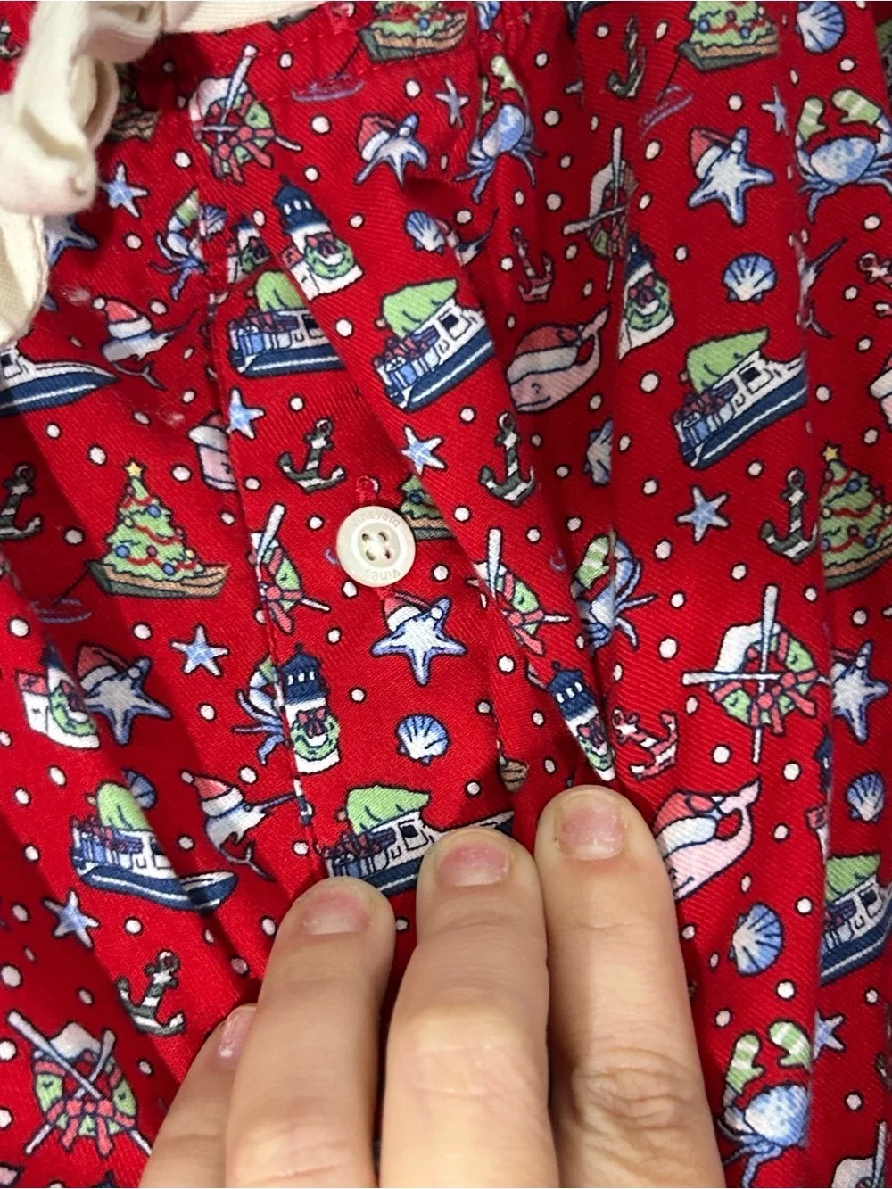 Vineyard Vines Men's Christmas Print Red Pajama Pants Size L Large